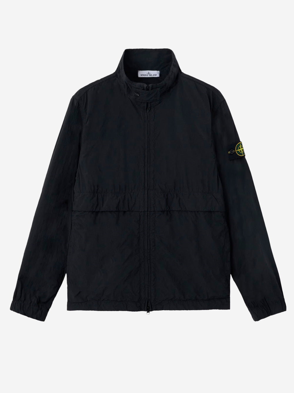 Оригінальна Black Jacket With Frosted Nylon Stiff Collar And Drip Proof Stone island – боковий вид