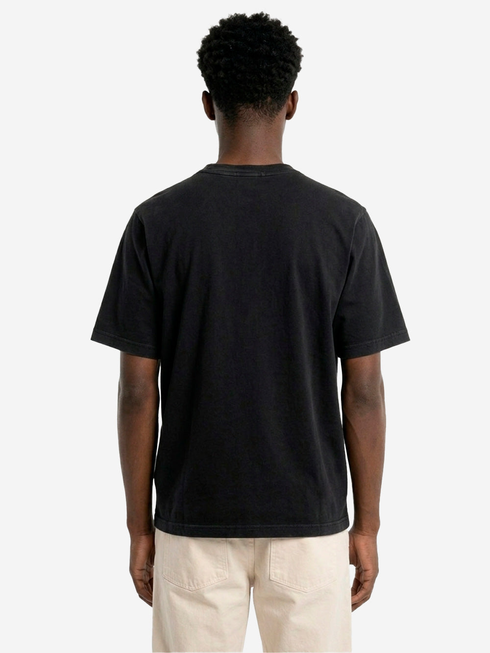 Black Heavyweight Organic Cotton Jersey Short Sleeve Sweatshirt Stone island – Гарантія оригінальності – збільшений вид