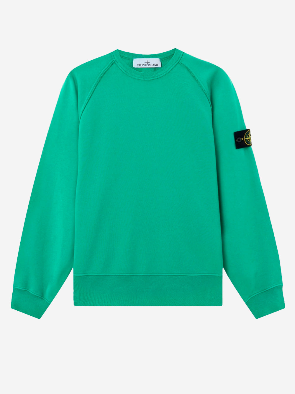 Green Oversized Crewneck Sweatshirt With Raglan Sleeves Stone island – Гарантія оригінальності – боковий вид