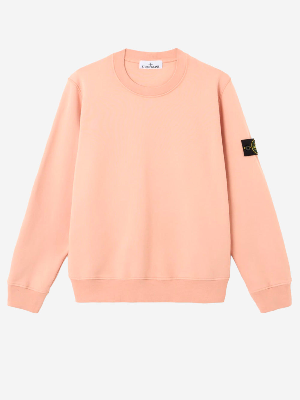 Pink Cotton Fleece Crewneck Sweatshirt With Raglan Sleeves Stone island оригінал – Купити в Україні – боковий вид