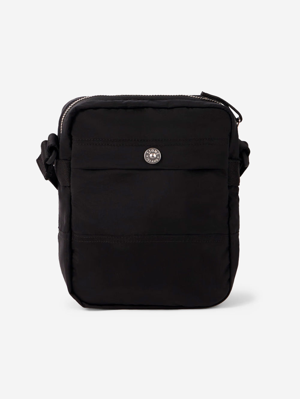 Black Crossbody Bag With Adjustable Shoulder Strap And Patch Pocket Stone island – Гарантія оригінальності – детальний вид