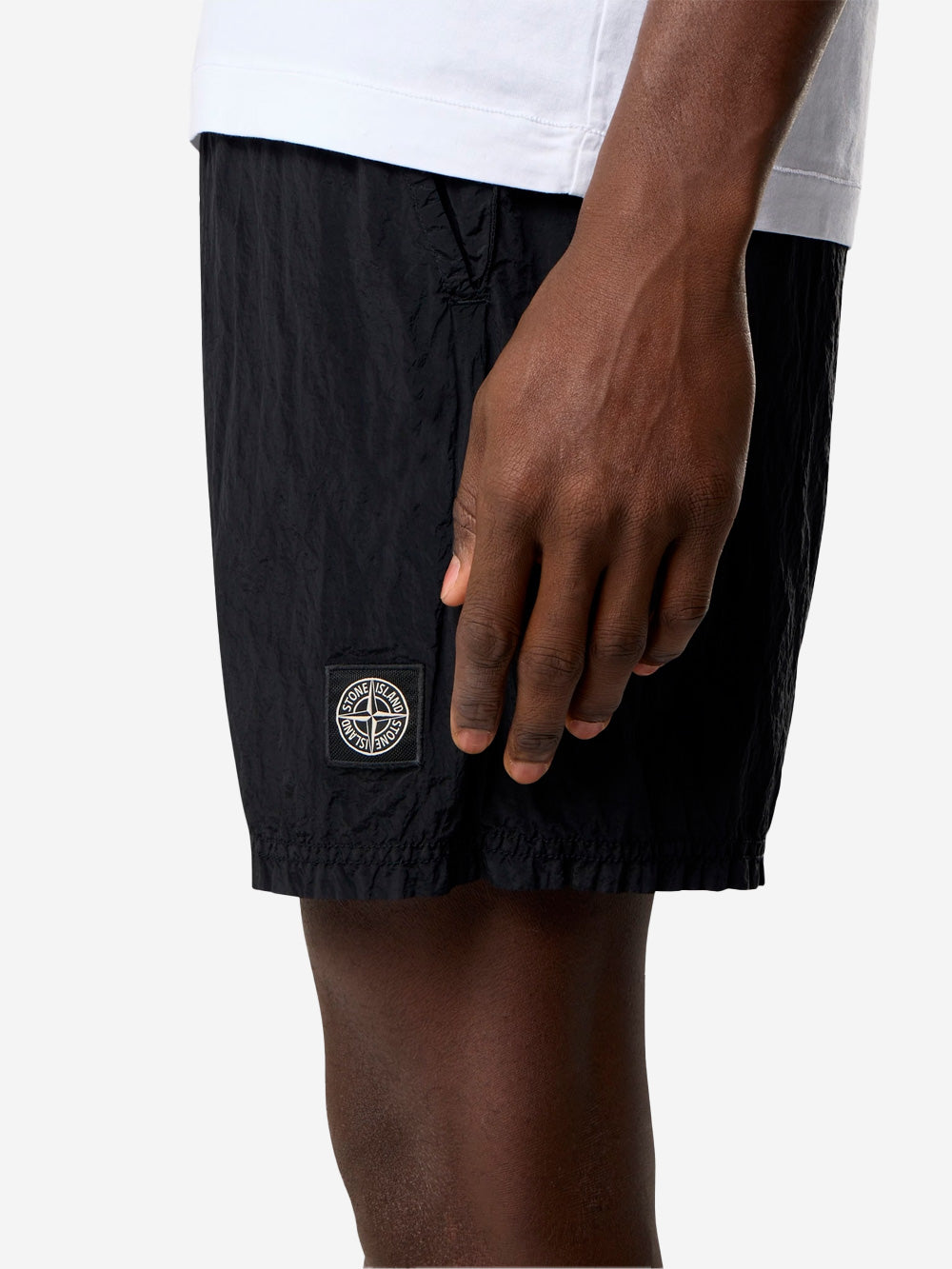 Black Medium Length Swim Shorts With Pockets Stone island оригінал – Купити в Україні – детальний вид