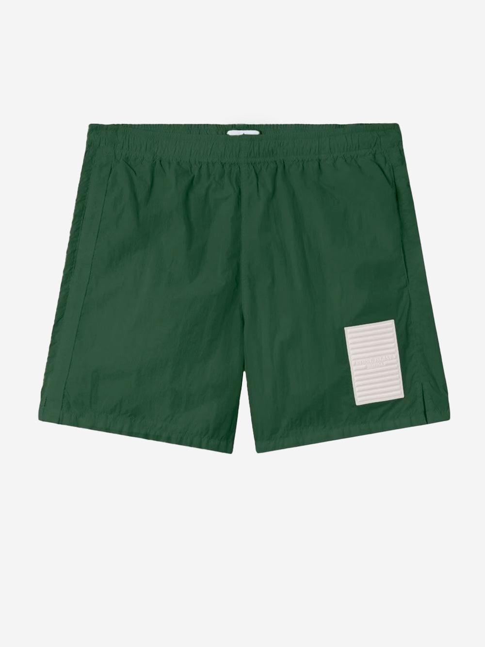 Оригінальна Green Nylon Wide-Leg Marina Shorts With Reflective Patch Stone island – боковий вид