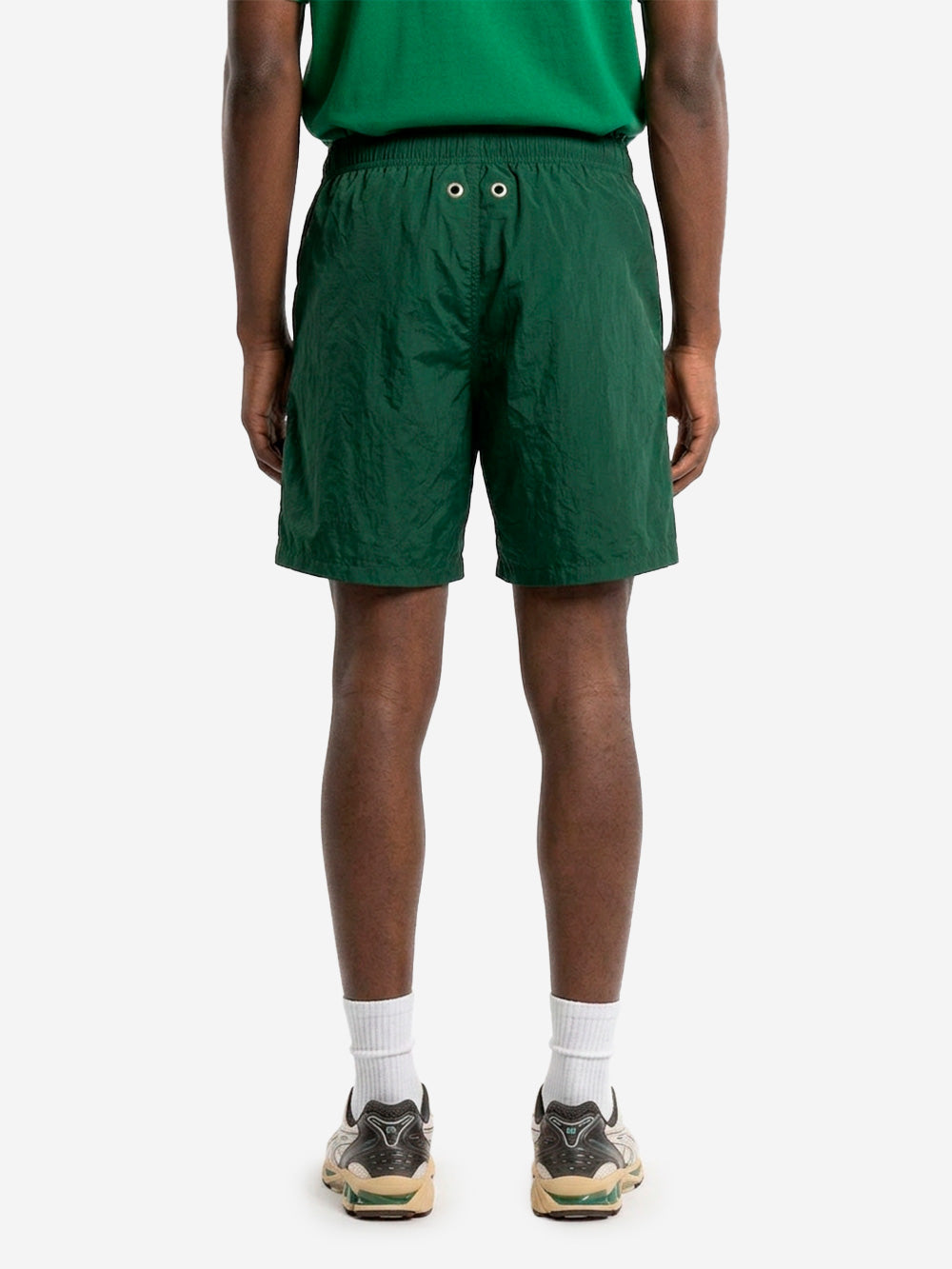 Оригінальна Green Nylon Wide-Leg Marina Shorts With Reflective Patch Stone island – збільшений вид