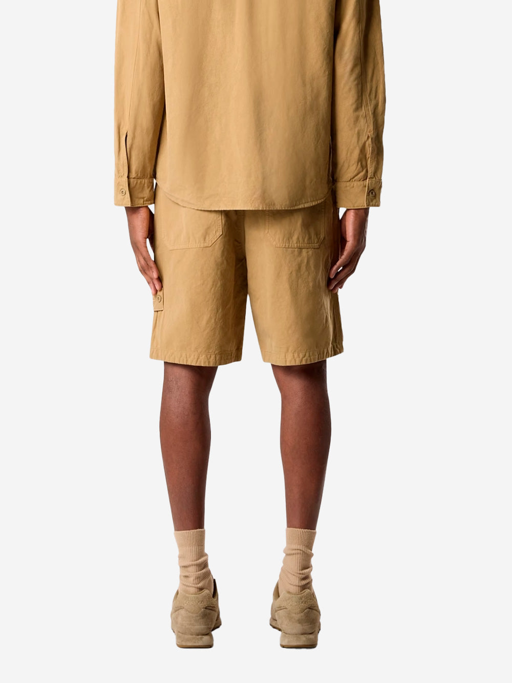 Brown Linen Blend Comfort Bermuda Shorts Ghost Stone island – Гарантія оригінальності – збільшений вид