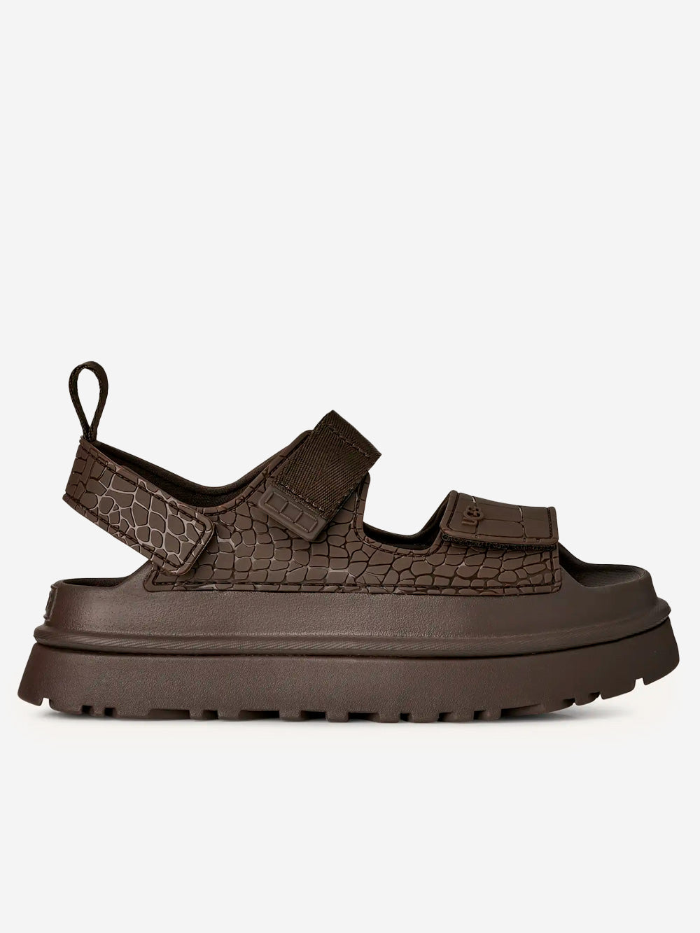 W Goldenglow Embossed Sandals Dense Smoke Ugg – Гарантія оригінальності – боковий вид