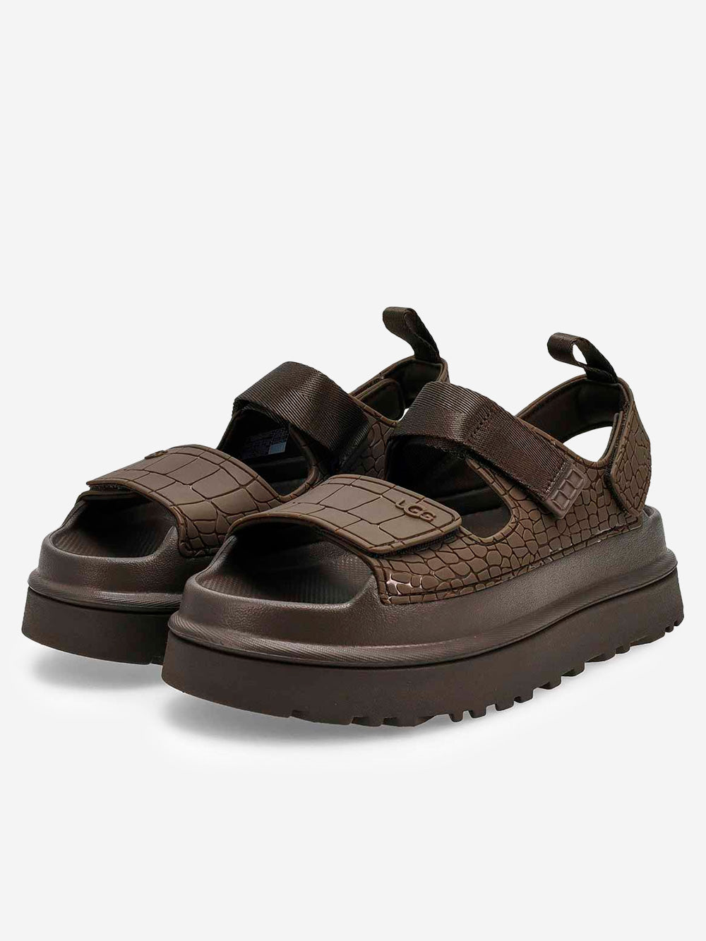 W Goldenglow Embossed Sandals Dense Smoke Ugg – Гарантія оригінальності – вид ззаду