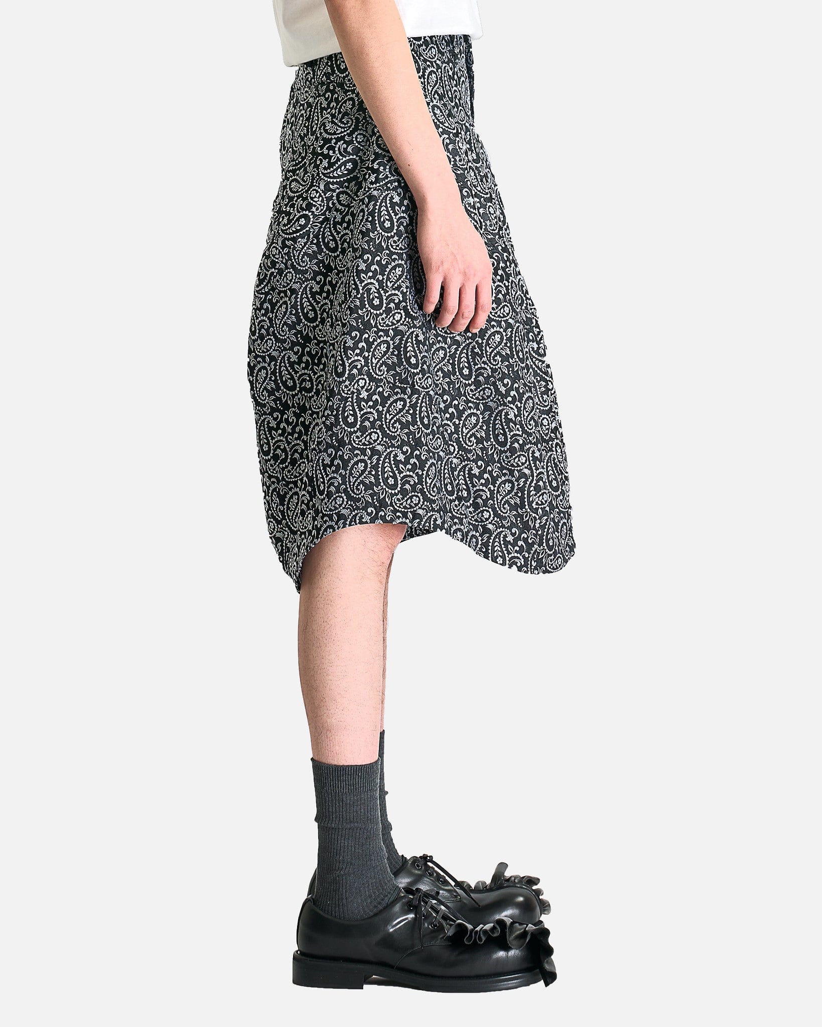 Paisley Shorts In Black Comme des garcons оригінал – Купити в Україні – вид ззаду
