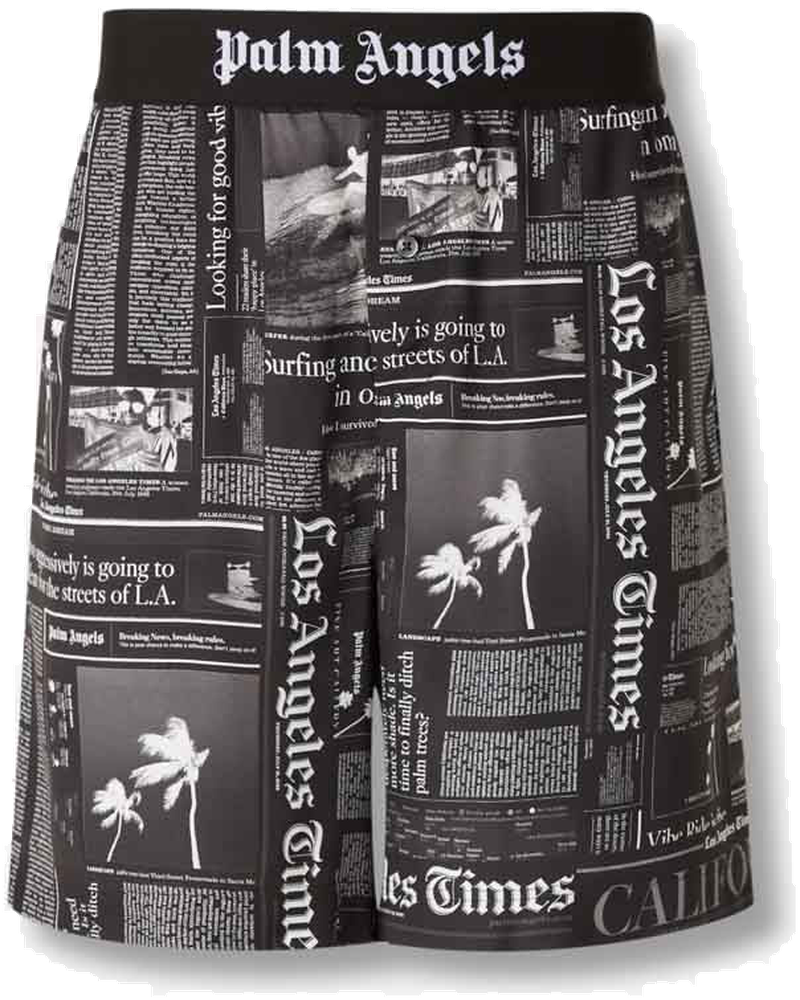 Bermudas Estampado Periódico Palm angels оригінал – Купити в Україні