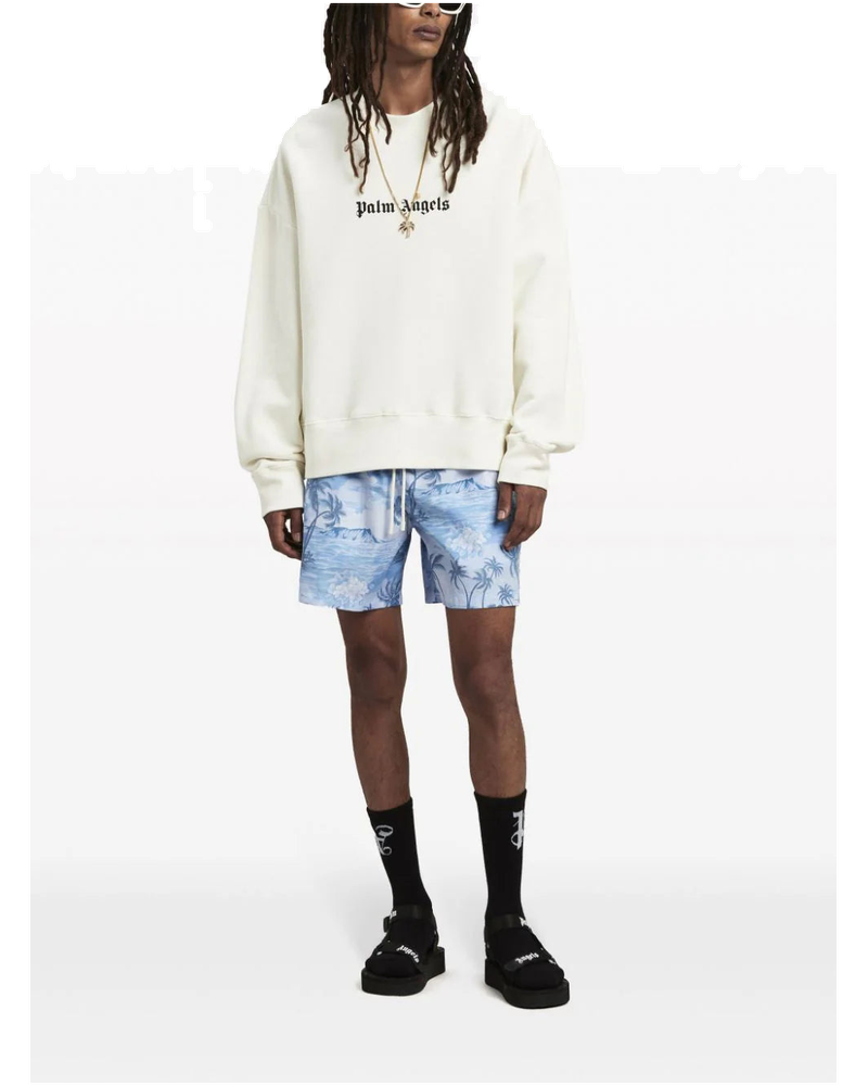 Logo-Print Cotton Sweatshirt Palm angels – Гарантія оригінальності