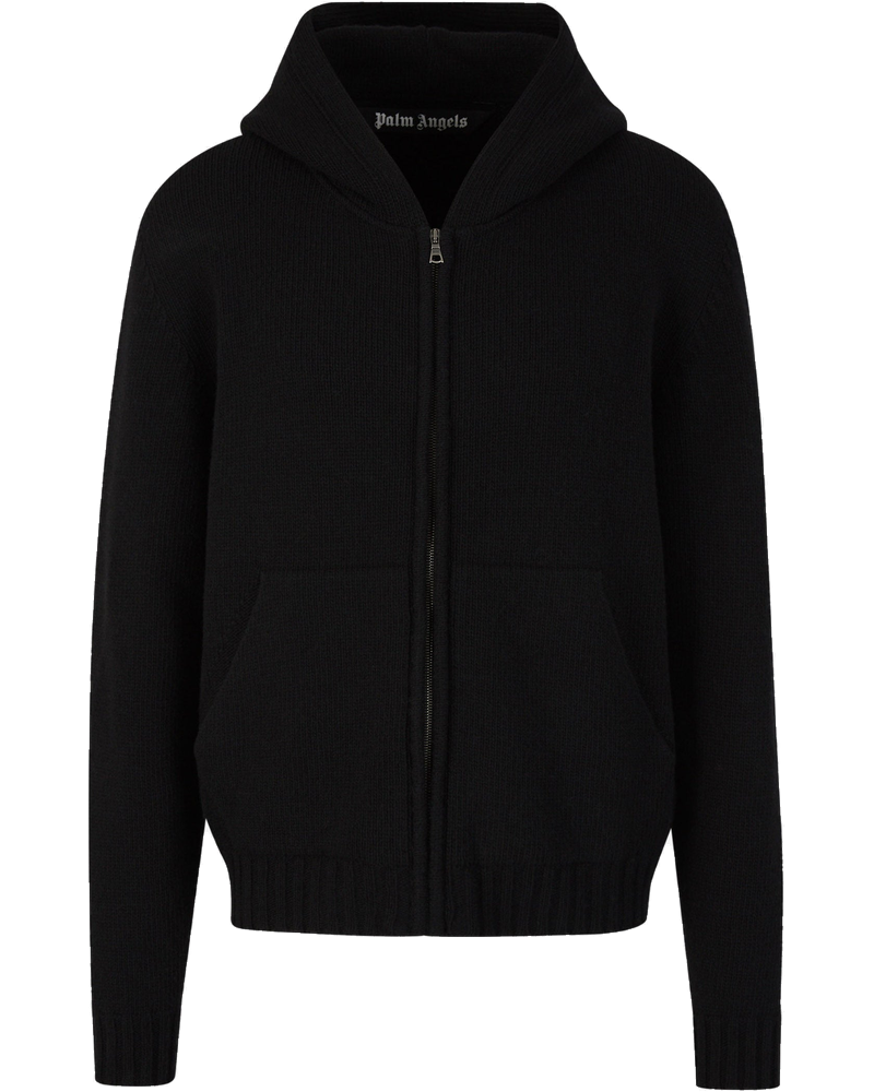 Оригінальна Knit Zipper Hood Sweatshirt Palm angels