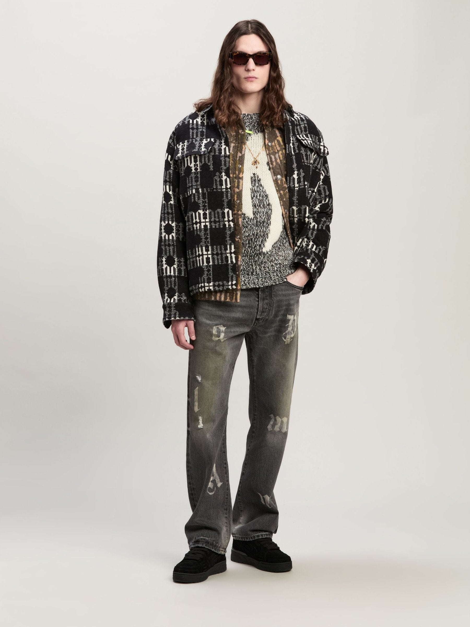 Оригінальна Jeans Logo Denim Palm angels – вид ззаду