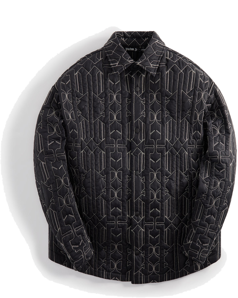 Оригінальна All Monogram Quilted Overshirt Anthracite Palm angels