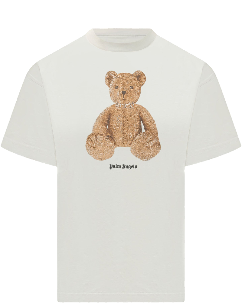 T-Shirt With Bear Print And Front Logo Palm angels оригінал – Купити в Україні