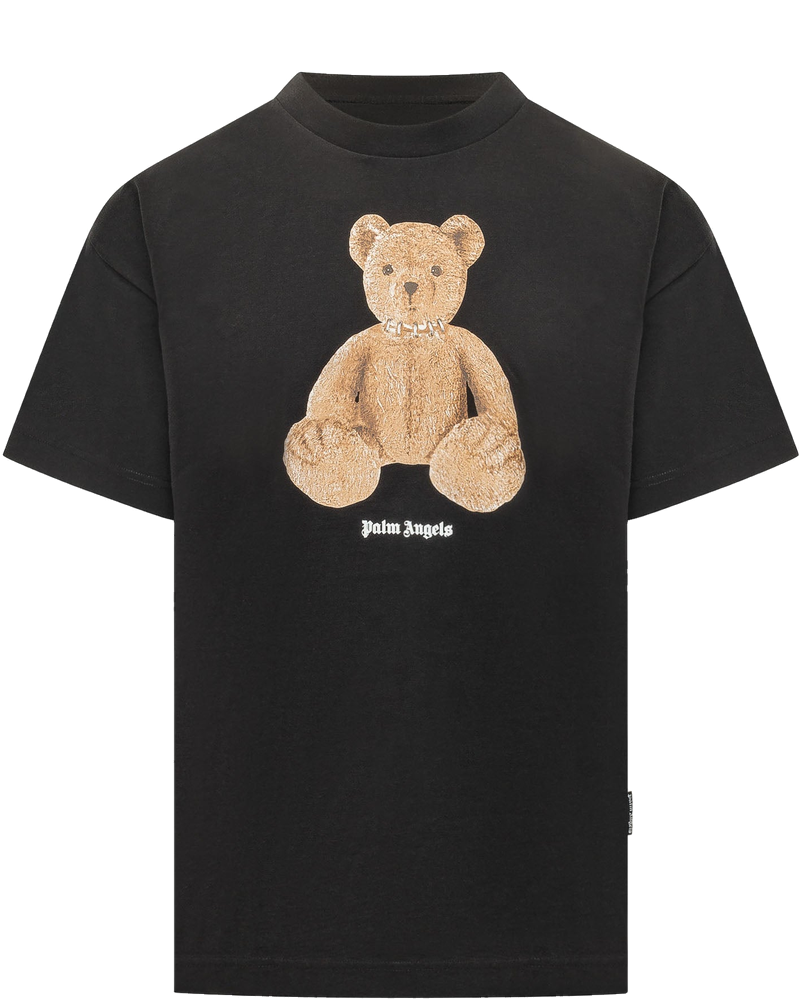 T-Shirt With Bear Print And Front Logo Palm angels оригінал – Купити в Україні