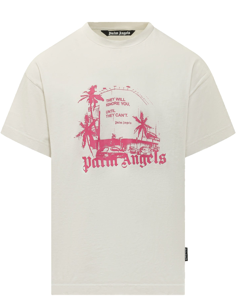 Оригінальна Crewneck T-Shirt With Graphic Print Palm angels