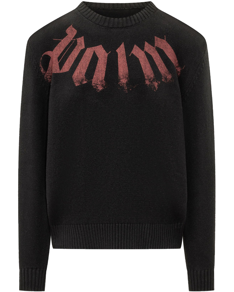 Long Sleeve Sweater With Crew Neck And Logo Print Palm angels – Гарантія оригінальності