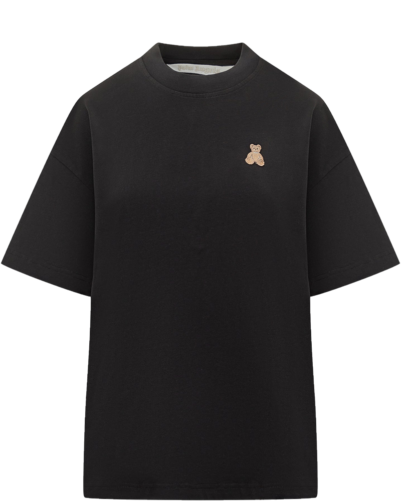 Black T Shirt With Embroidered Teddy Palm angels оригінал – Купити в Україні