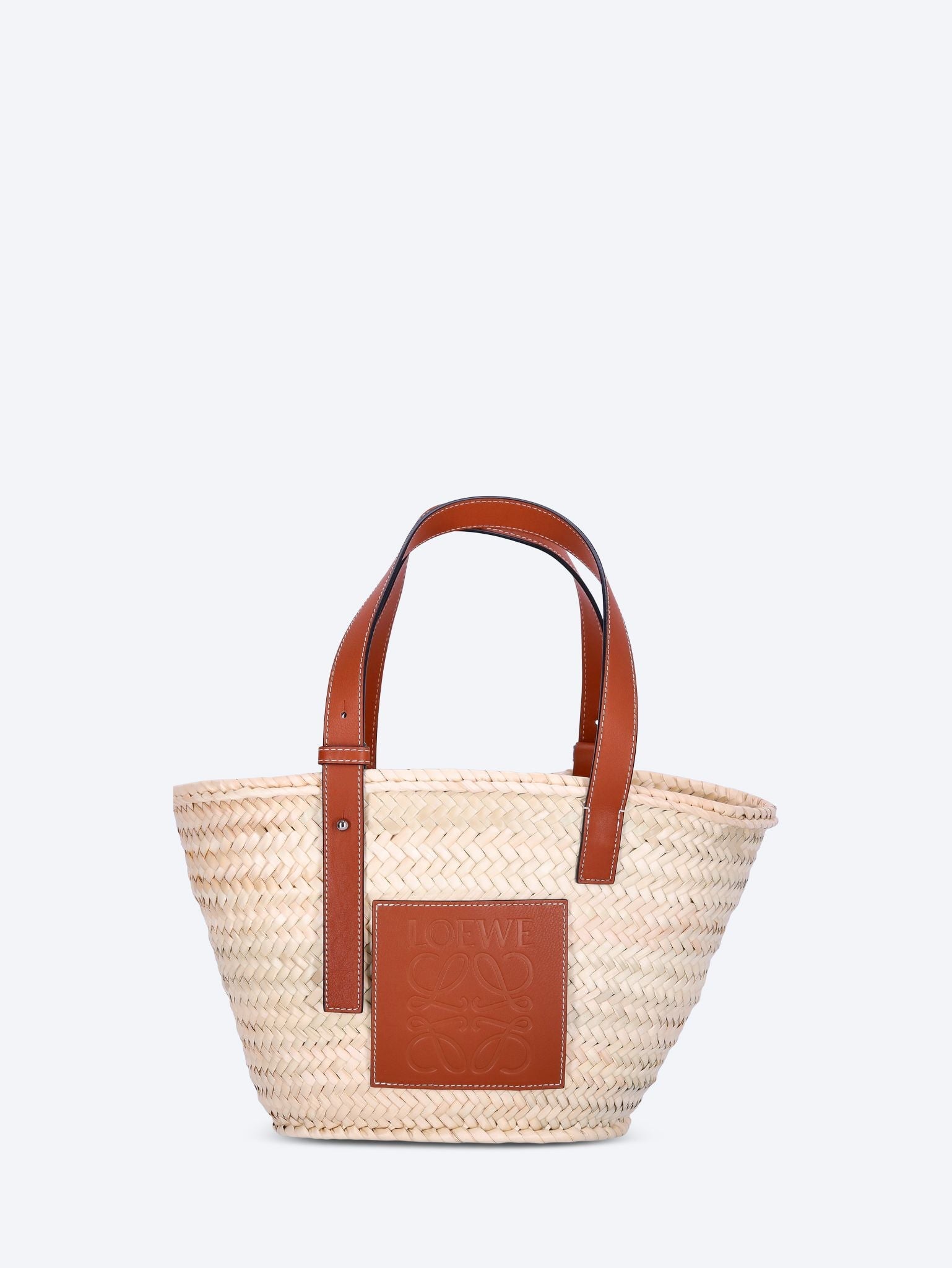 Palm Leaf Leather Classic Basket Medium Loewe – Гарантія оригінальності – боковий вид