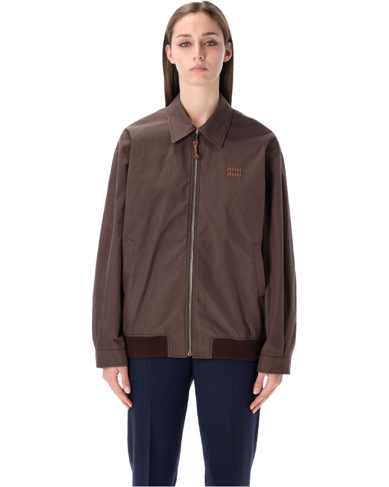 Оригінальна Panama Cotton Blouson Jacket Miu miu