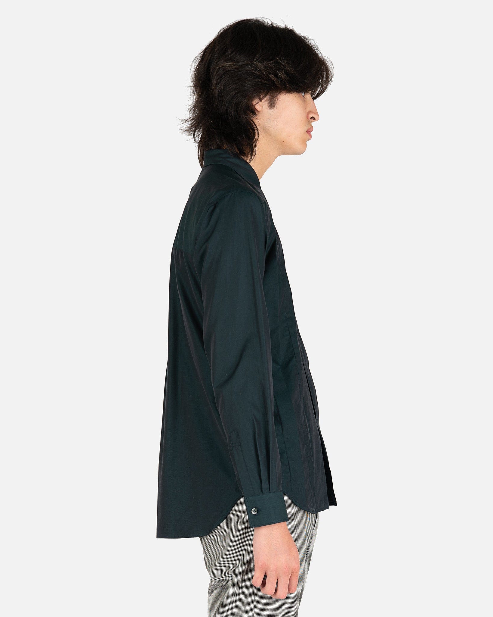 Paneled Button Up In Dark Green Comme des garcons оригінал – Купити в Україні – вид ззаду