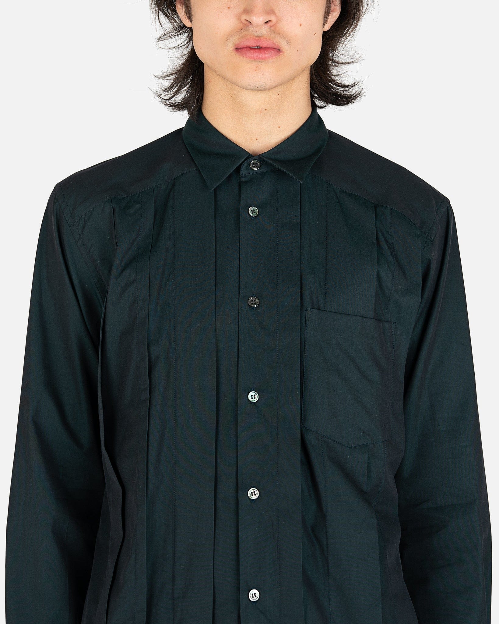 Paneled Button Up In Dark Green Comme des garcons оригінал – Купити в Україні – збільшений вид