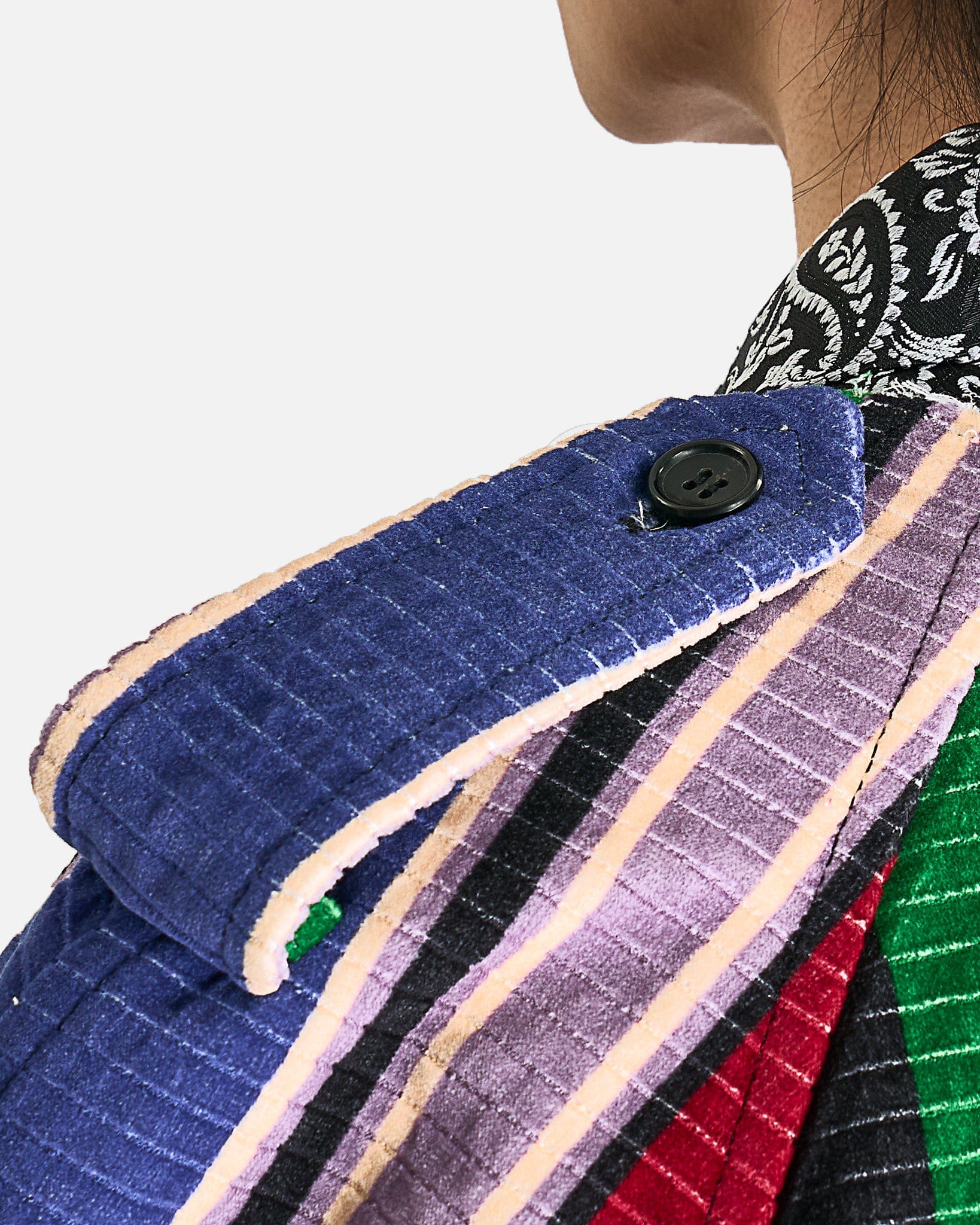 Оригінальна Paneled Patchwork Coat In Multi Comme des garcons – збільшений вид