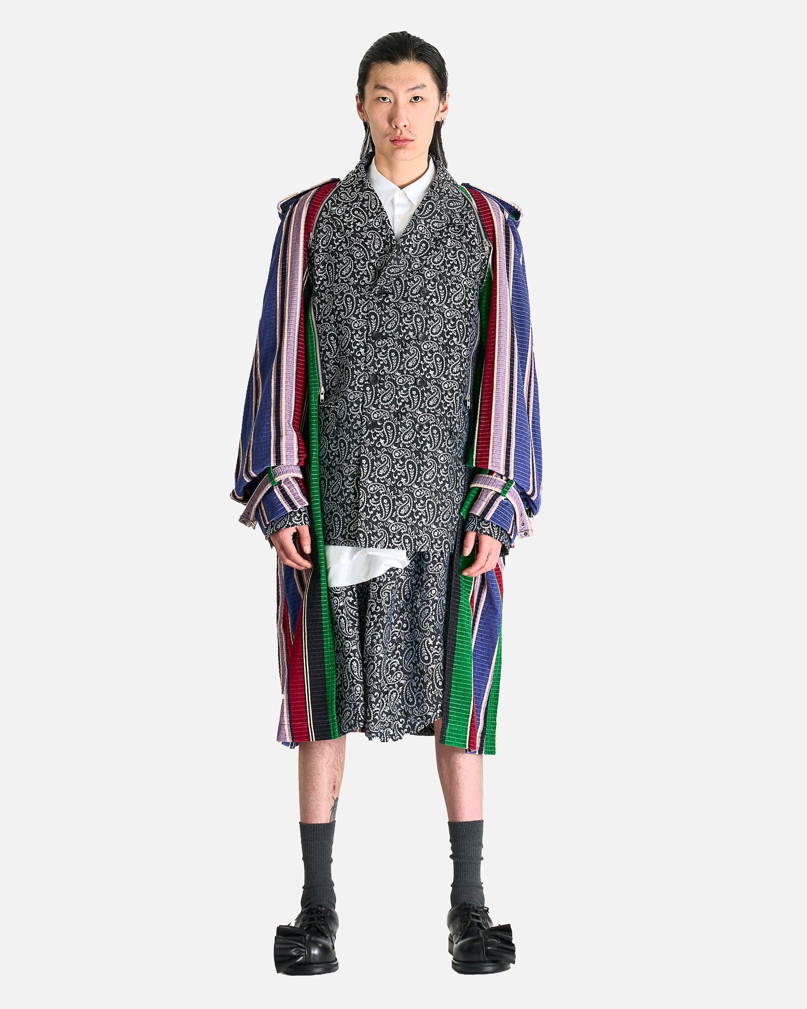 Оригінальна Paneled Patchwork Coat In Multi Comme des garcons – боковий вид
