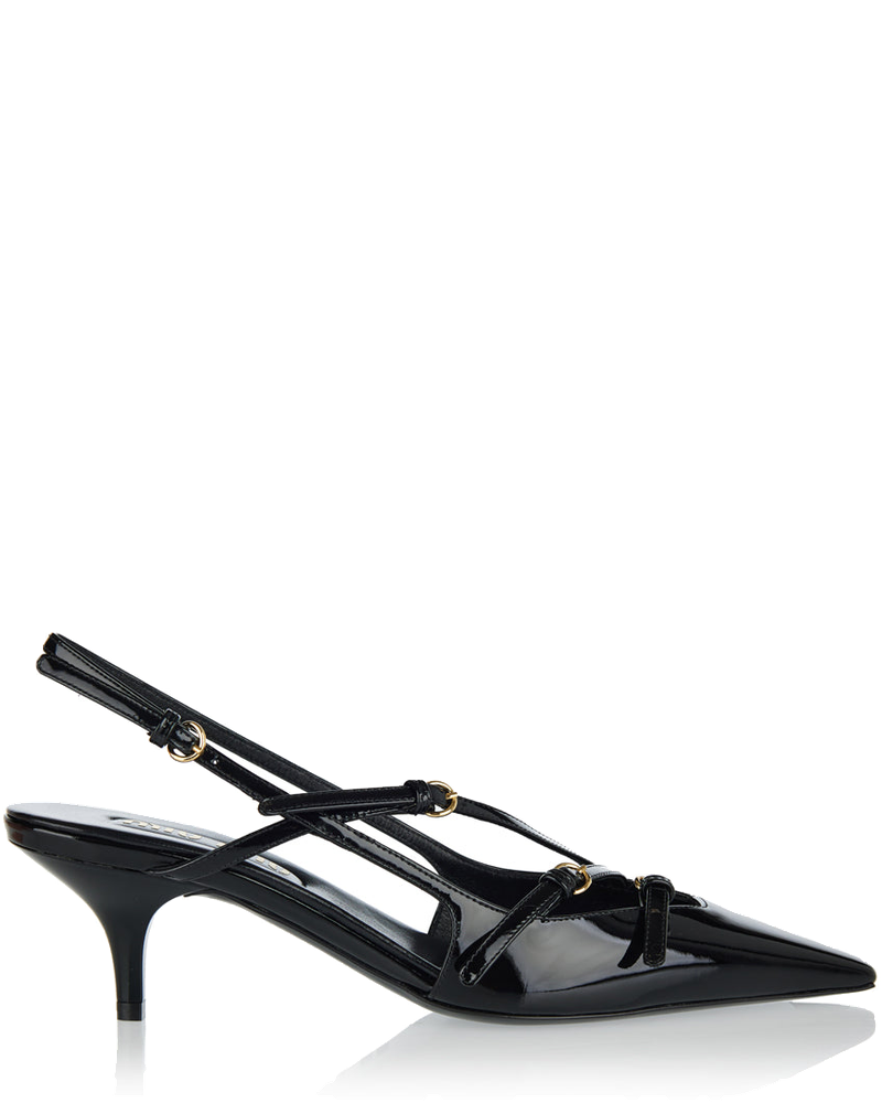 Оригінальна Patent Leather Slingback Pumps Miu miu
