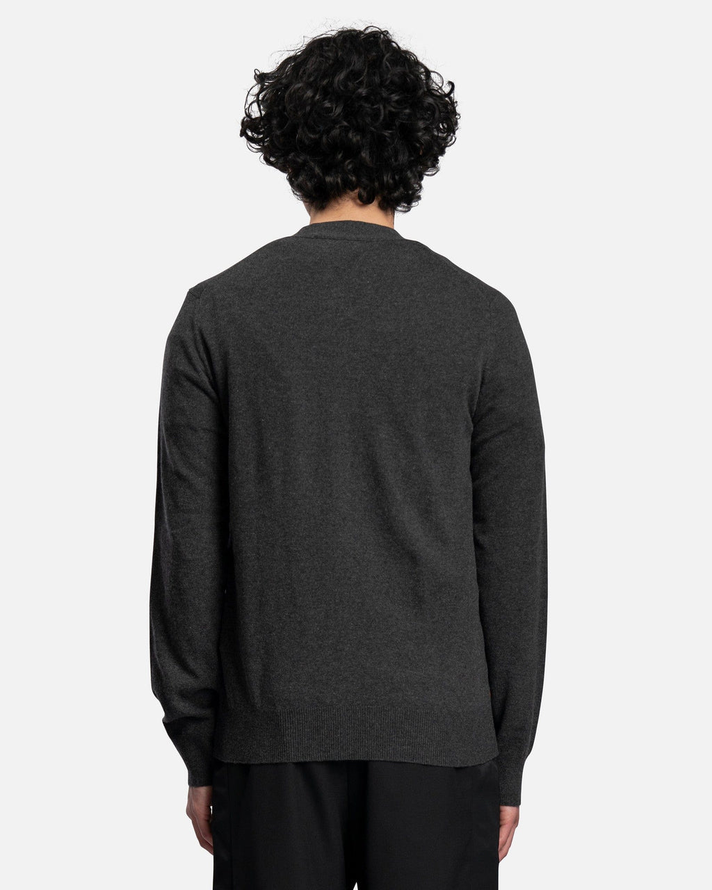 Pattern-Knit Wool Cardigan In Dark Grey Comme des garcons – Гарантія оригінальності – детальний вид