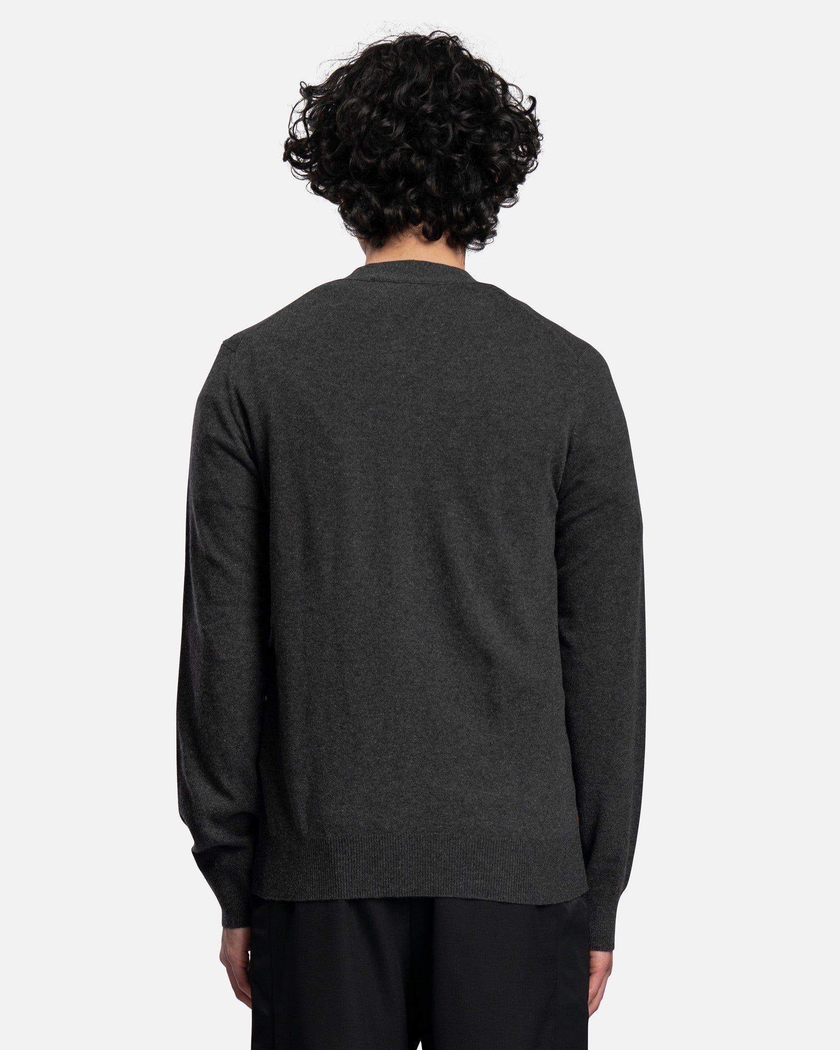 Pattern-Knit Wool Cardigan In Dark Grey Comme des garcons – Гарантія оригінальності – детальний вид