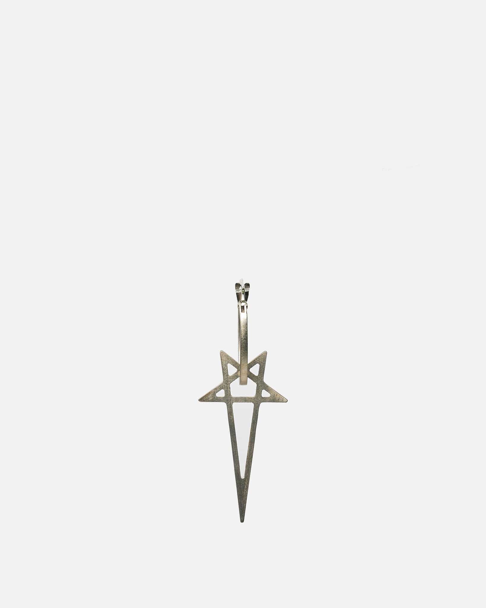 Pentagram Earring In Palladio Rick owens оригінал – Купити в Україні – боковий вид - RICK OWENS