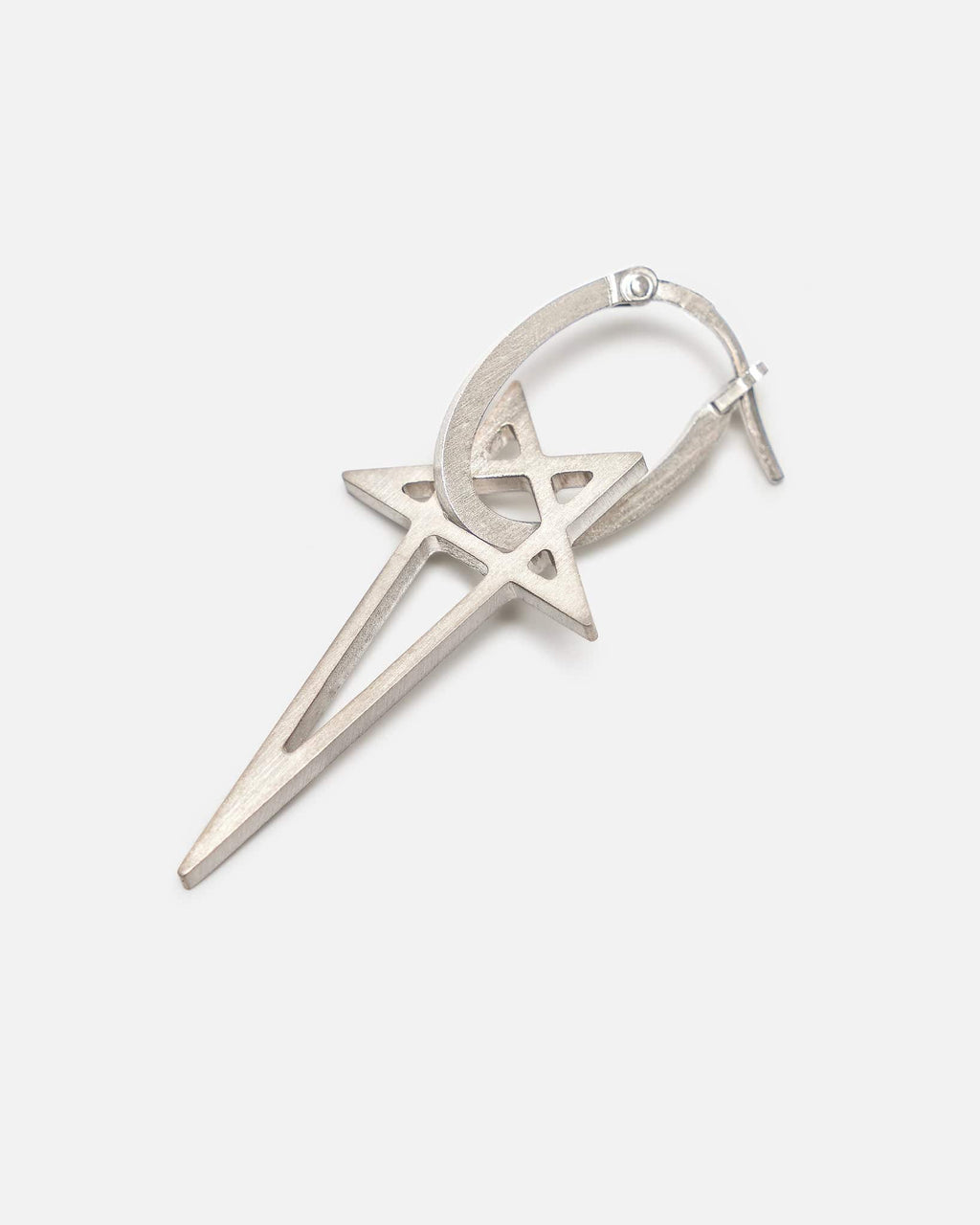 Pentagram Earring In Silver Rick owens оригінал – Купити в Україні – вид ззаду