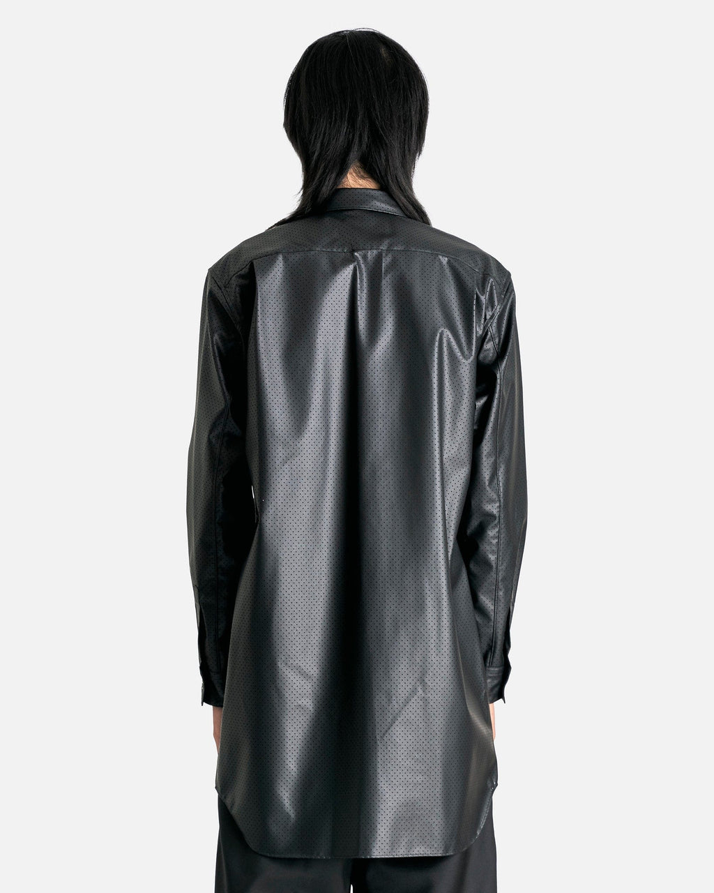 Оригінальна Perforated Faux-Leather Shirt In Black Comme des garcons – детальний вид