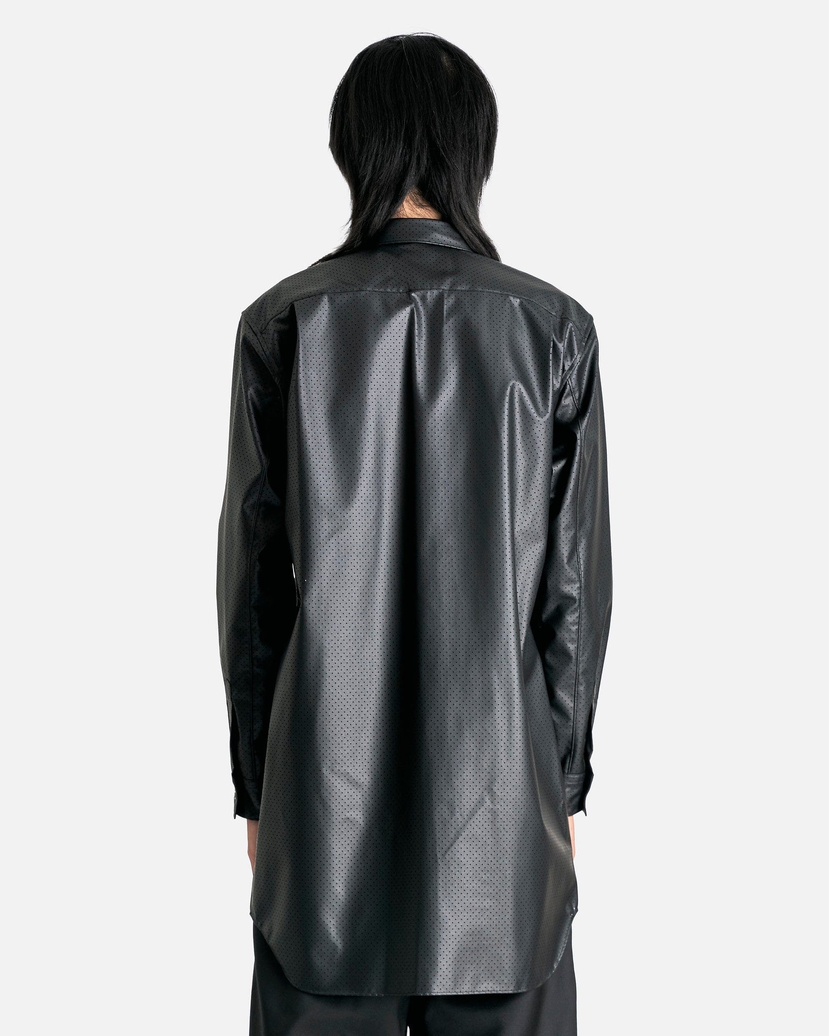 Оригінальна Perforated Faux-Leather Shirt In Black Comme des garcons – детальний вид