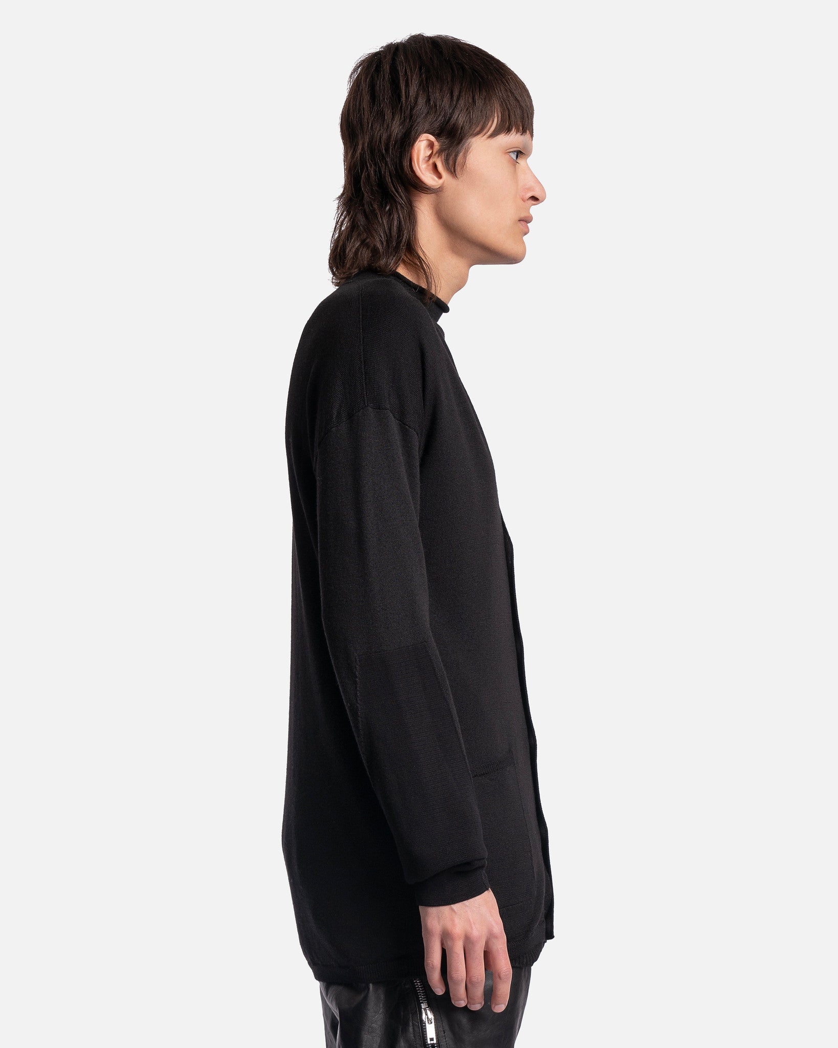 Оригінальна Peter Cardigan In Black Rick owens – вид ззаду