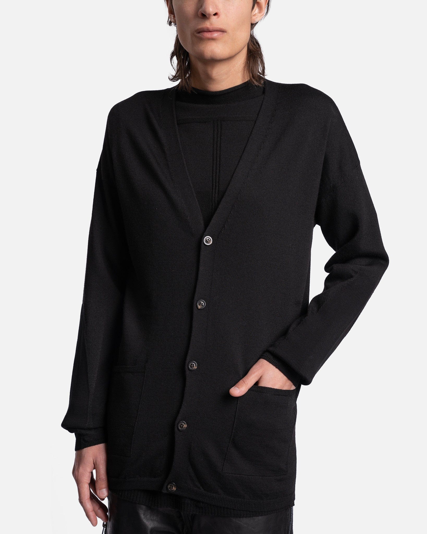 Оригінальна Peter Cardigan In Black Rick owens – збільшений вид