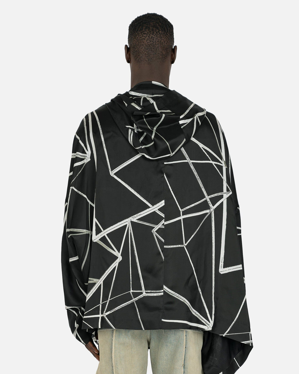 Peter Hooded Cropped Jacket In Black Rick owens – Гарантія оригінальності – детальний вид