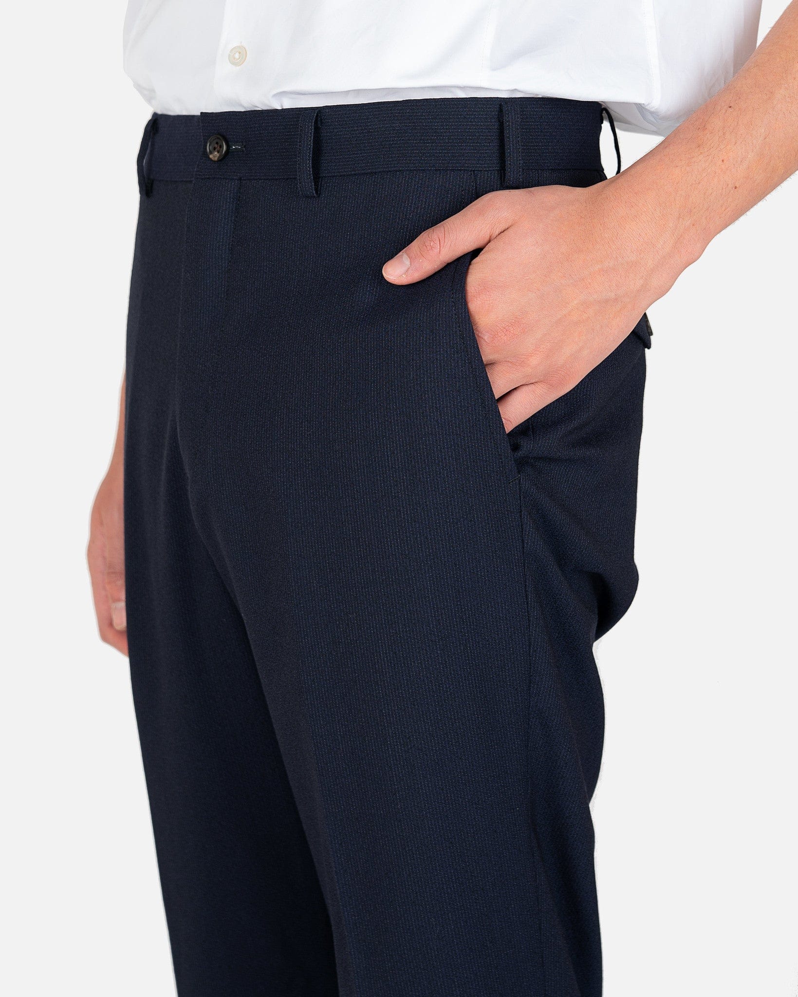 Pinstriped Trousers In Navy Comme des garcons оригінал – Купити в Україні – збільшений вид