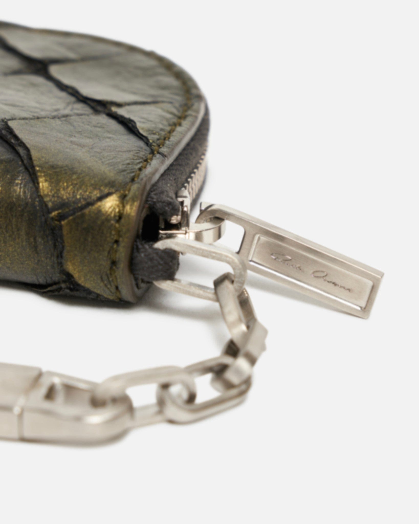 Оригінальна Pirarucu Leather Hook Wallet In Metallic Acid Rick owens – детальний вид