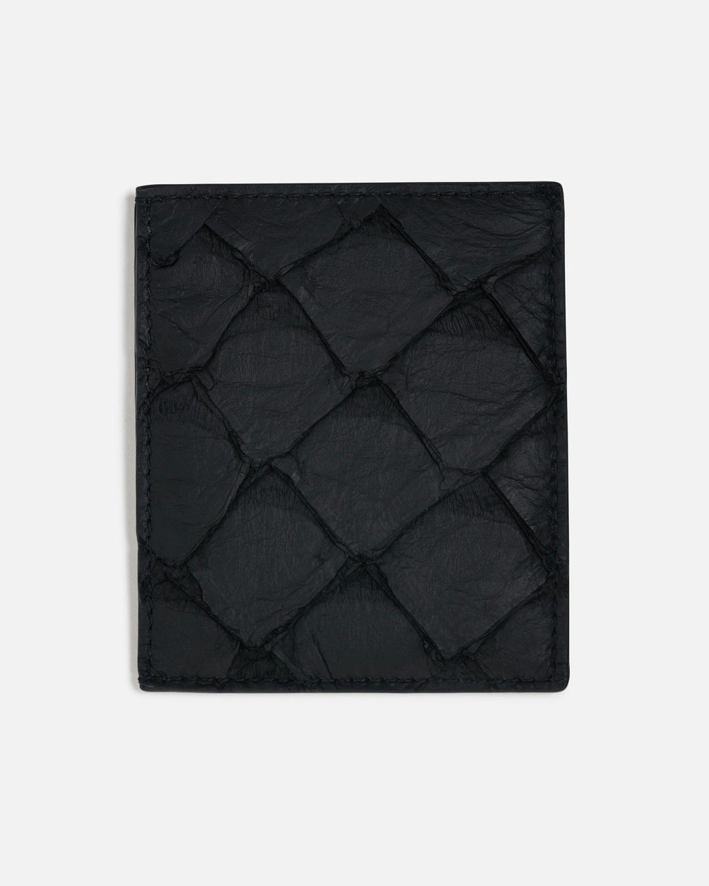 Pirarucu Leather Square CC Holder In Black Rick owens – Гарантія оригінальності – вид ззаду