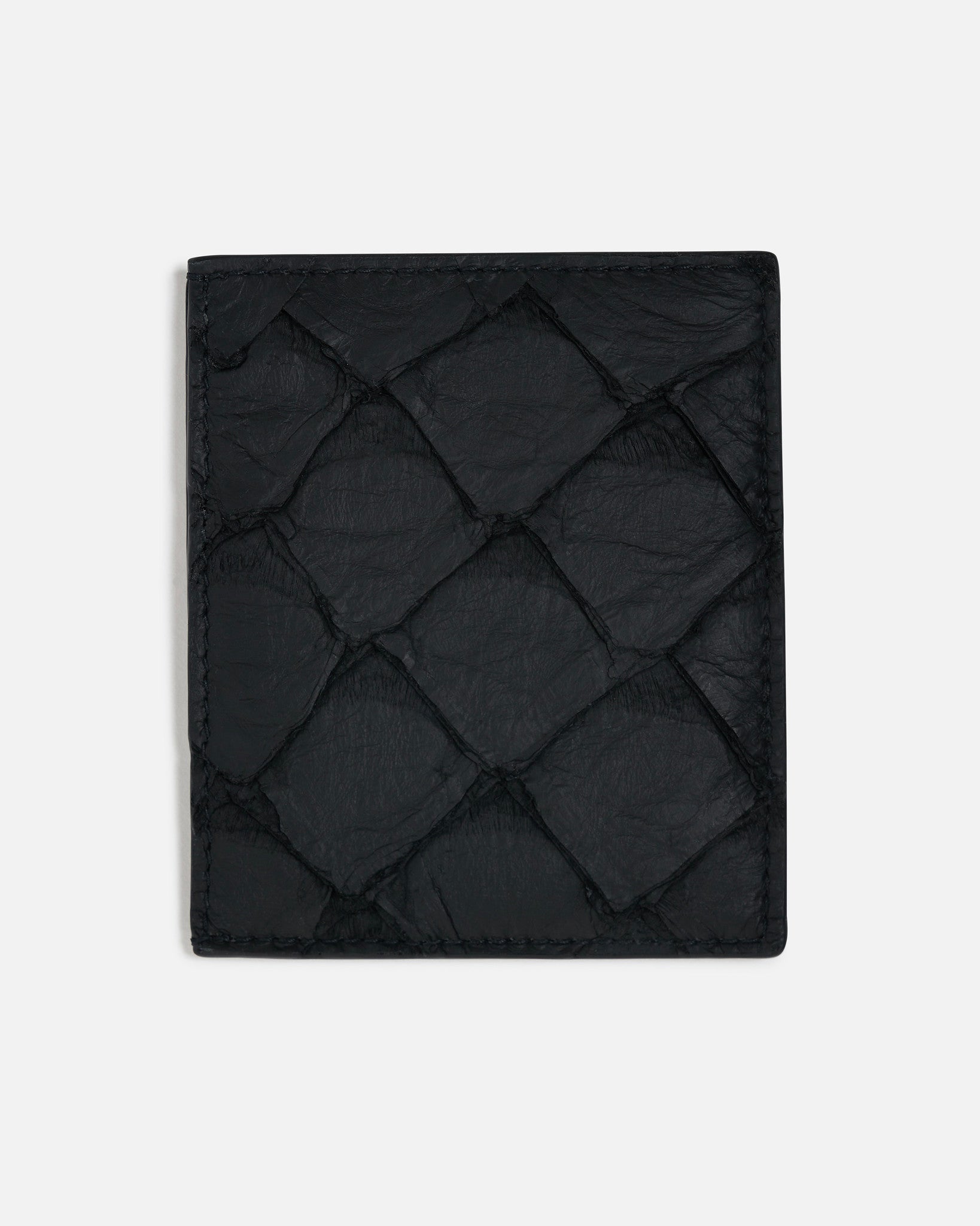 Pirarucu Leather Square CC Holder In Black Rick owens – Гарантія оригінальності – вид ззаду