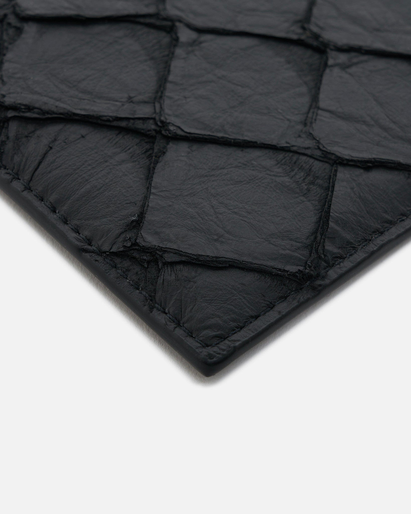 Pirarucu Leather Square CC Holder In Black Rick owens – Гарантія оригінальності – детальний вид