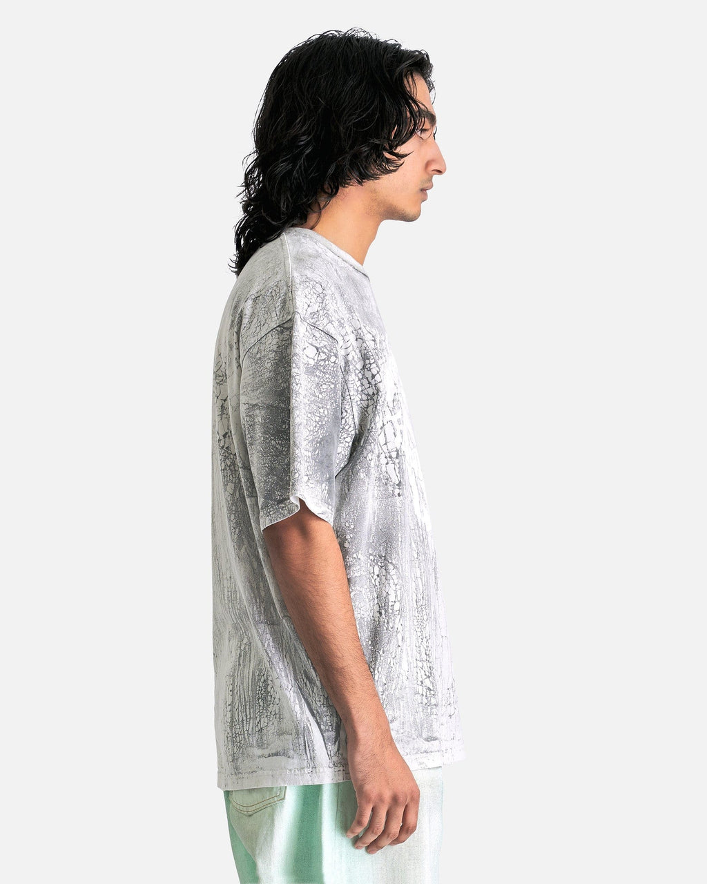Plaster Print T-Shirt In Faded Black Acne studios оригінал – Купити в Україні – вид ззаду