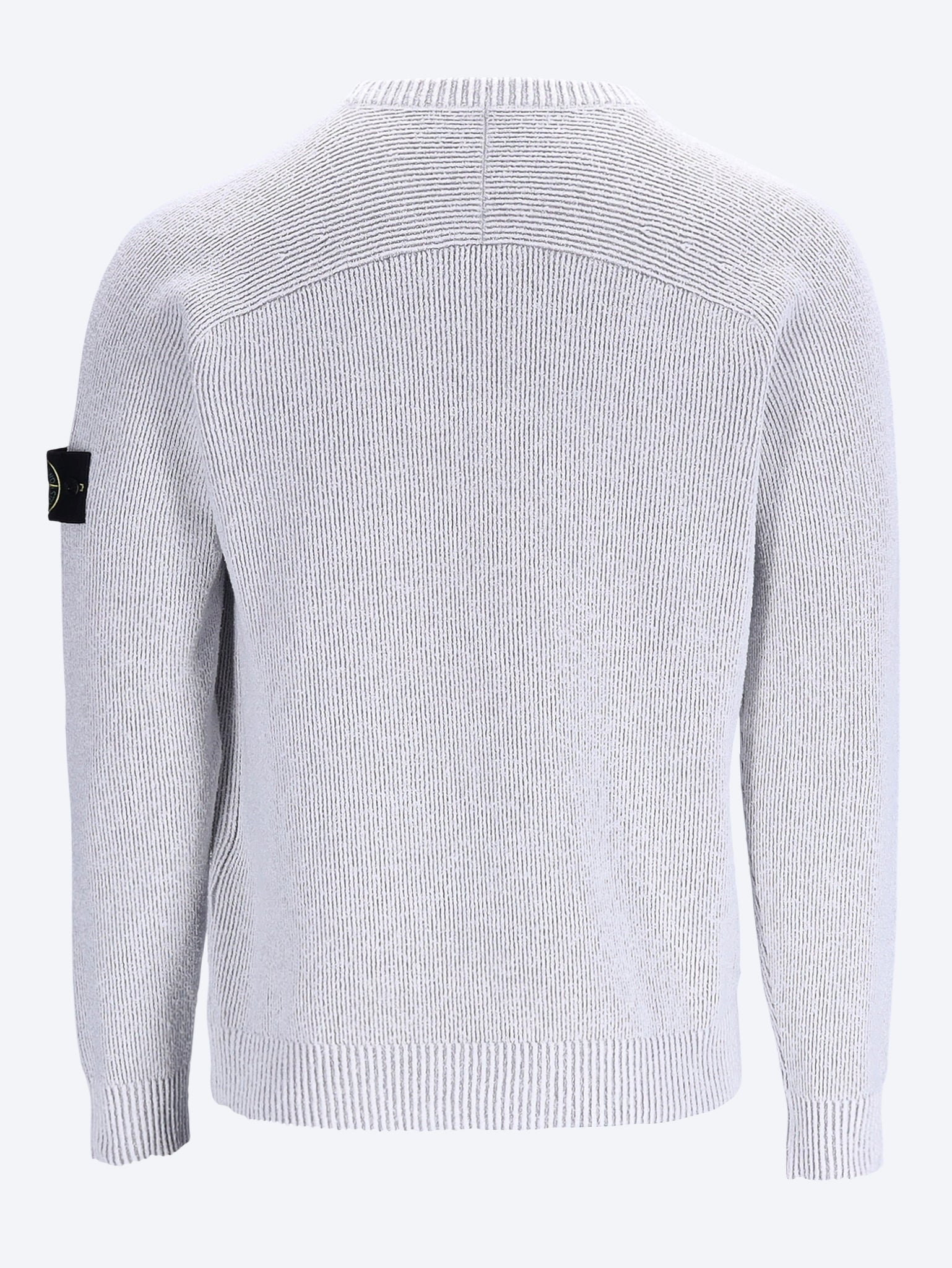 Plated Rib Cotton Boucle Crewneck Sweater Stone island – Гарантія оригінальності – детальний вид