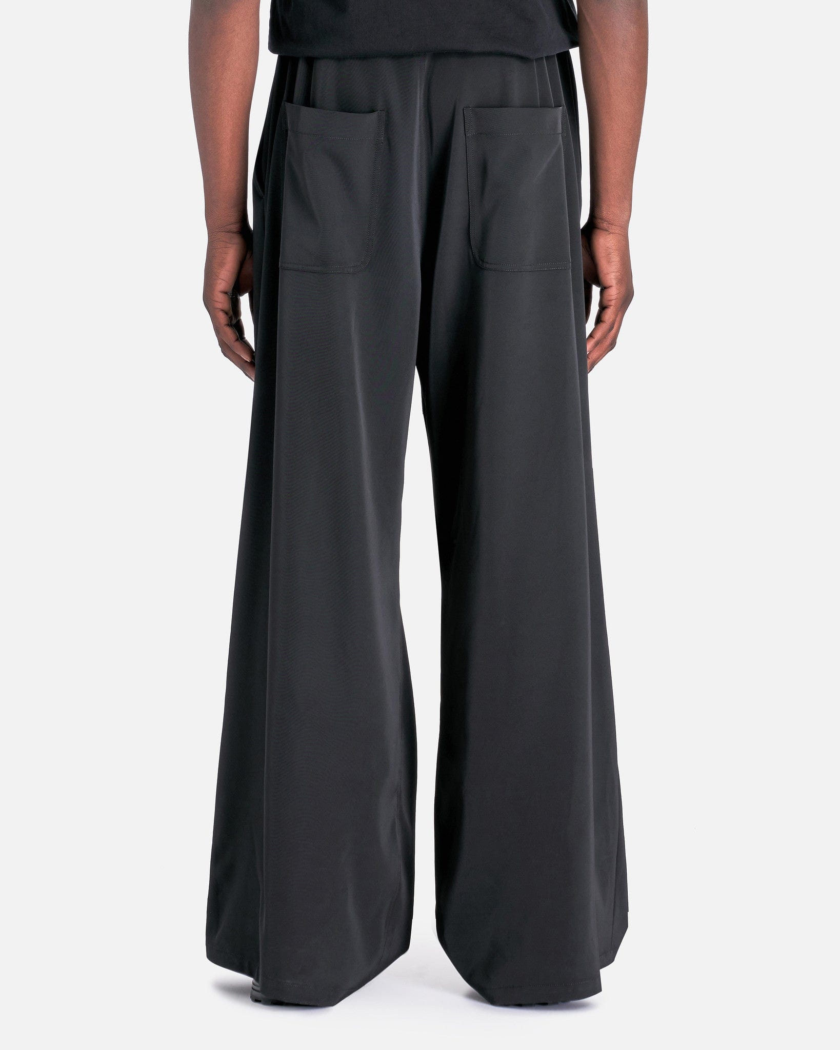 Polyester Twill Draped Trousers In Black Maison margiela оригінал – Купити в Україні – детальний вид