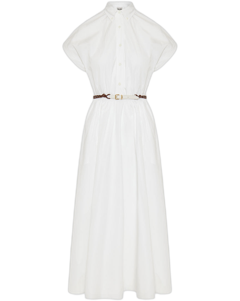 Оригінальна Poplin MIDI Shirt-Dress Miu miu
