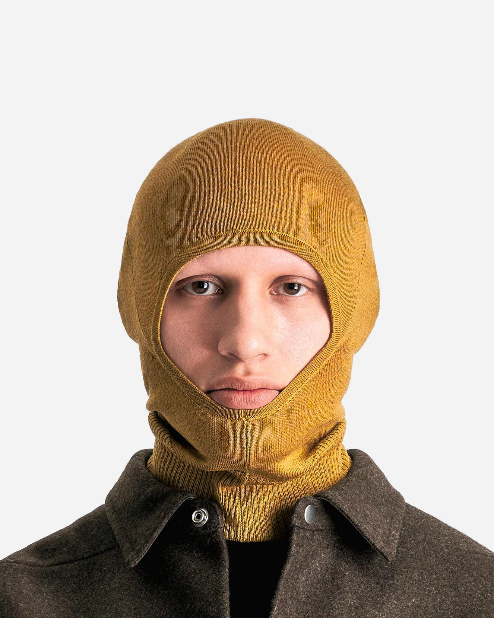 Porterville Skull Balaclava In Honey Rick owens – Гарантія оригінальності – вид ззаду