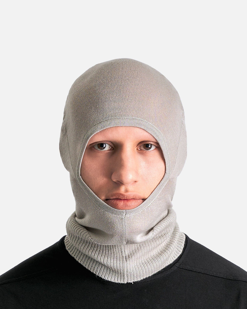 Оригінальна Porterville Skull Balaclava In Pearl Rick owens – вид ззаду