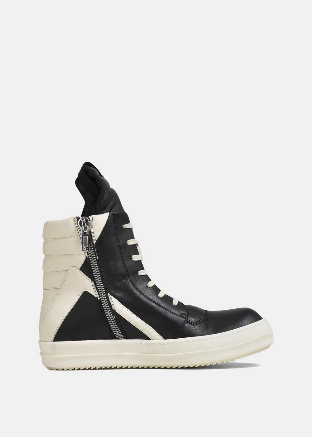 Black Geobasket Sneakers Rick owens – Гарантія оригінальності – боковий вид